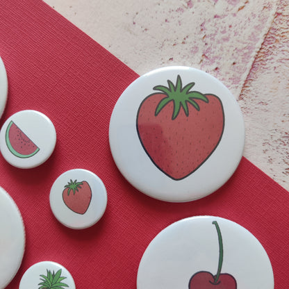Illustrated Fruit Illustrated Badge/Mirror