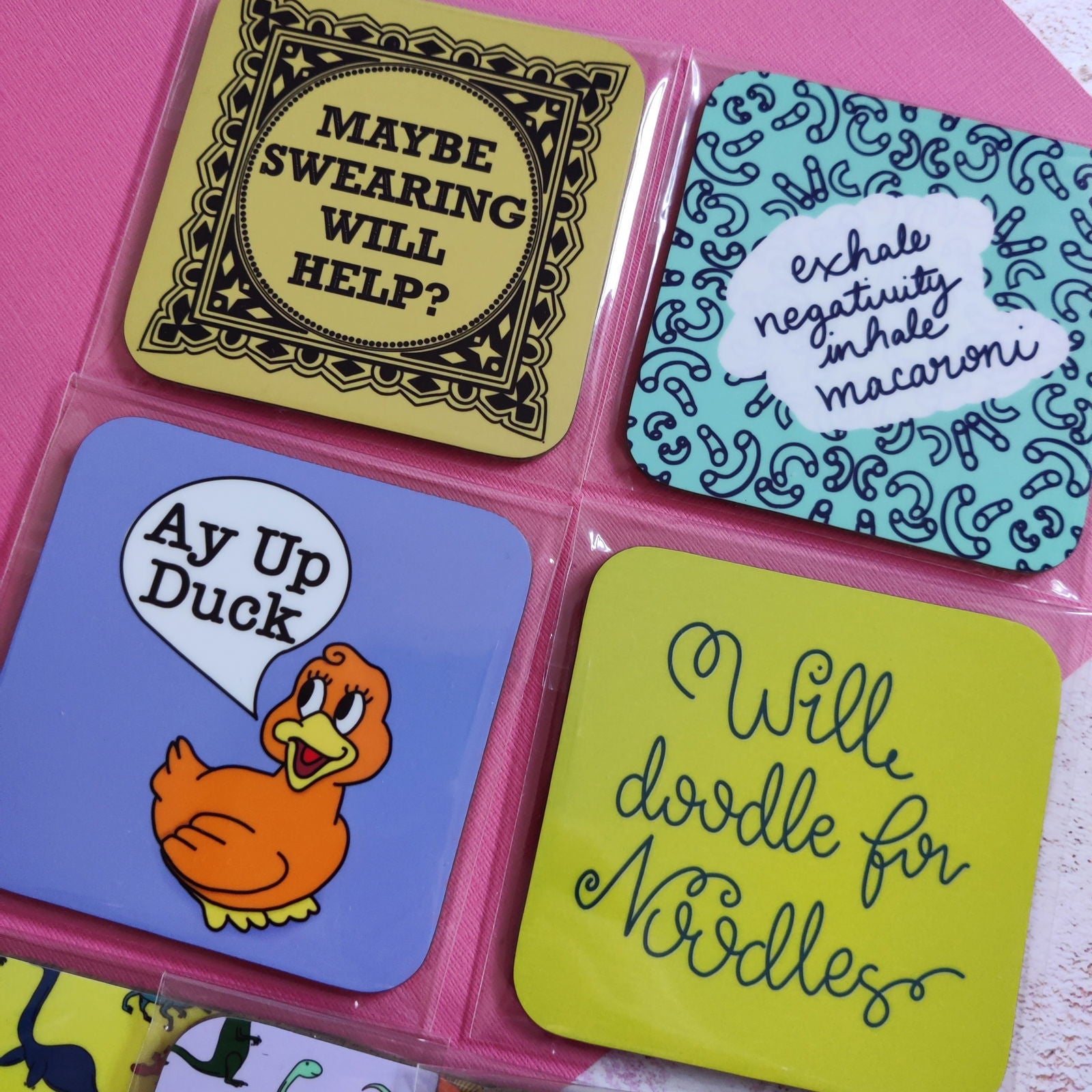 Ay Up Duck Square Coaster - Fay Dixon Design