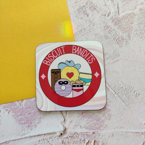 Biscuit Bandits Square Coaster - Fay Dixon Design