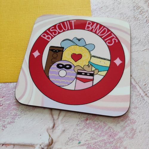 Biscuit Bandits Square Coaster - Fay Dixon Design