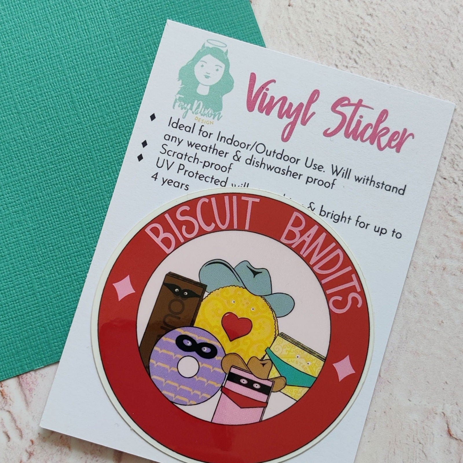 Biscuit Bandits Vinyl Sticker - Fay Dixon Design