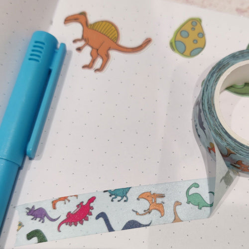 Blue Dinosaur Washi Tape - Fay Dixon Design