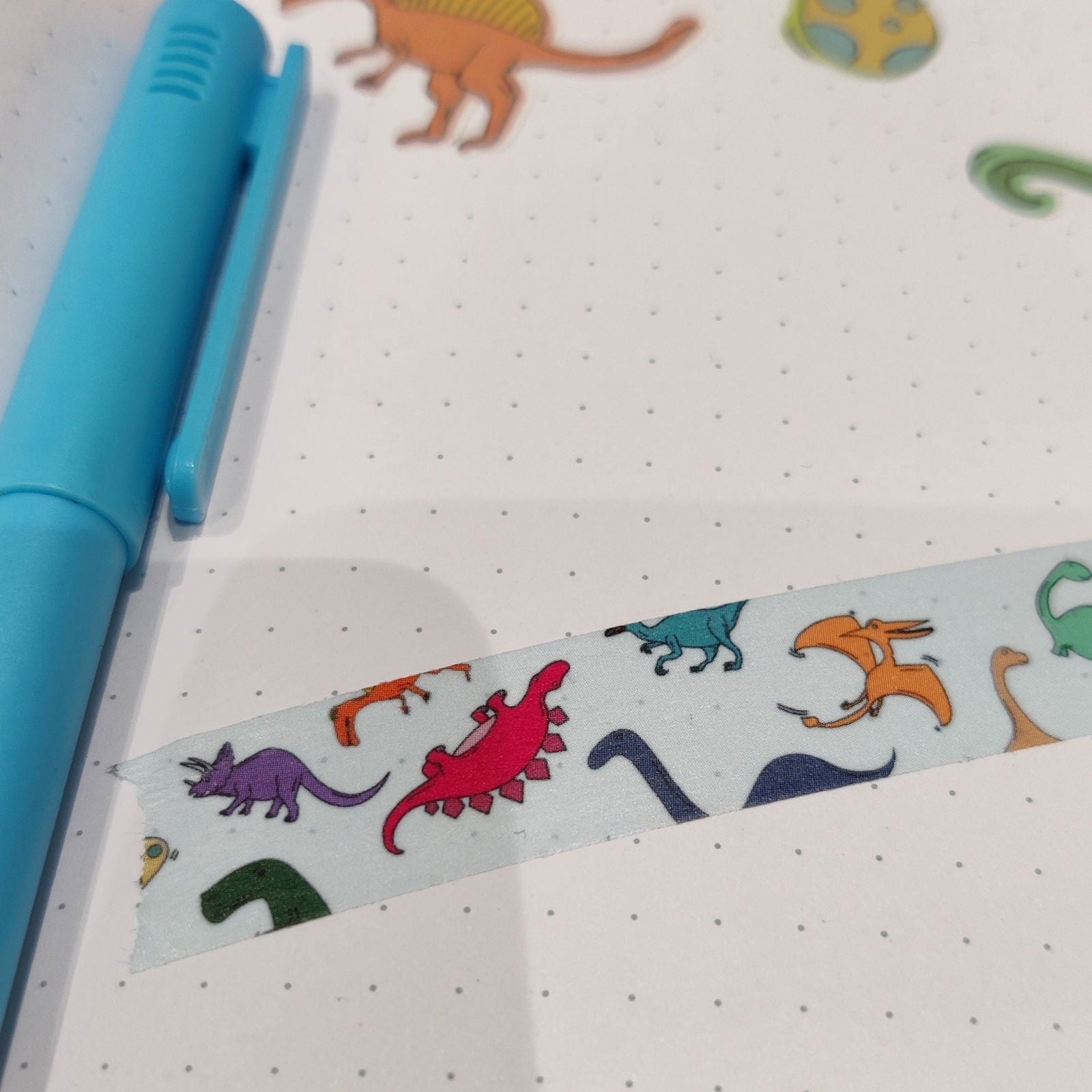 Blue Dinosaur Washi Tape - Fay Dixon Design