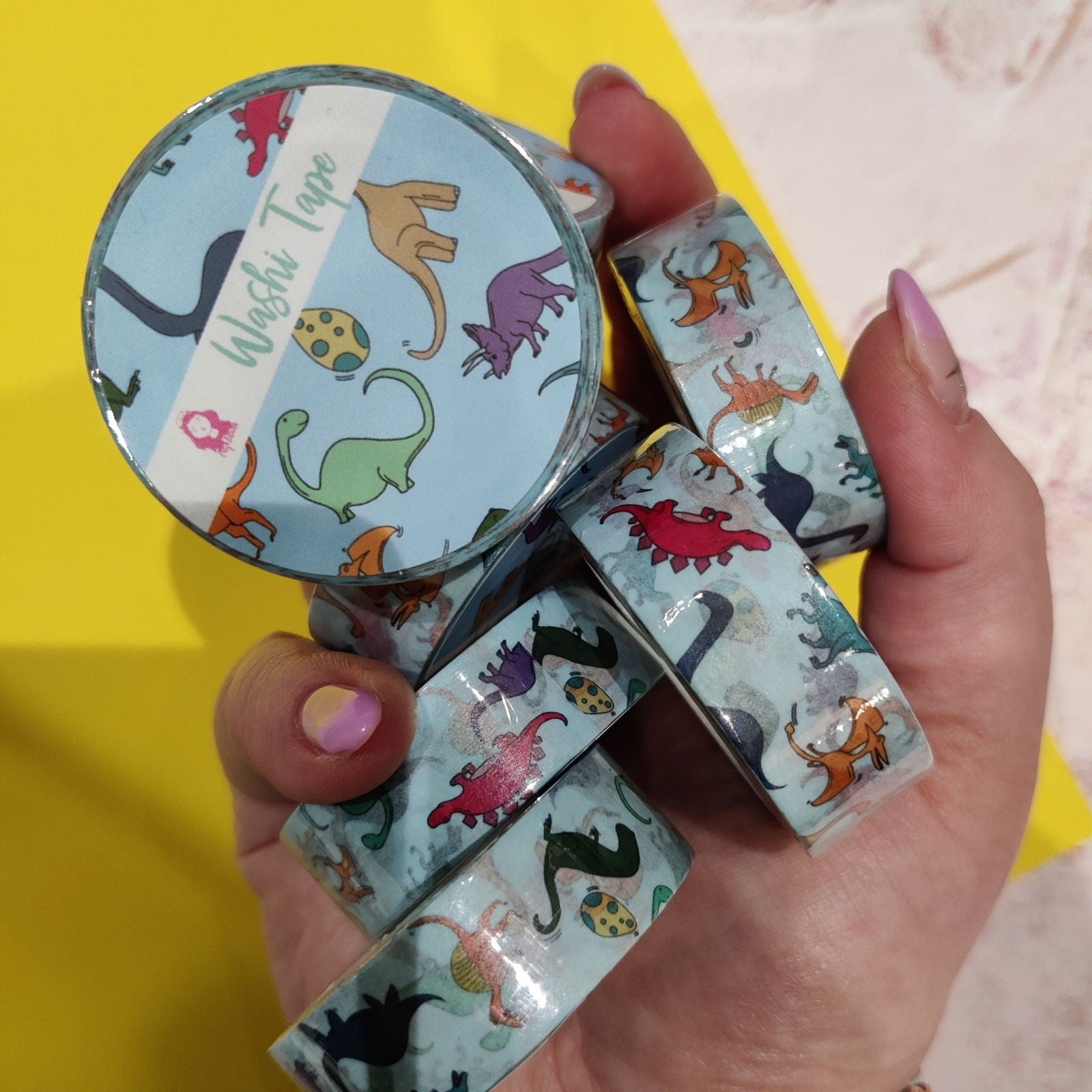 Blue Dinosaur Washi Tape - Fay Dixon Design