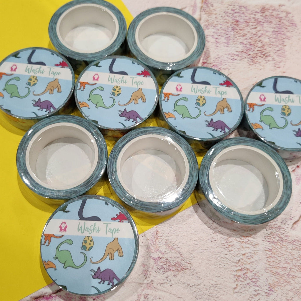Blue Dinosaur Washi Tape - Fay Dixon Design
