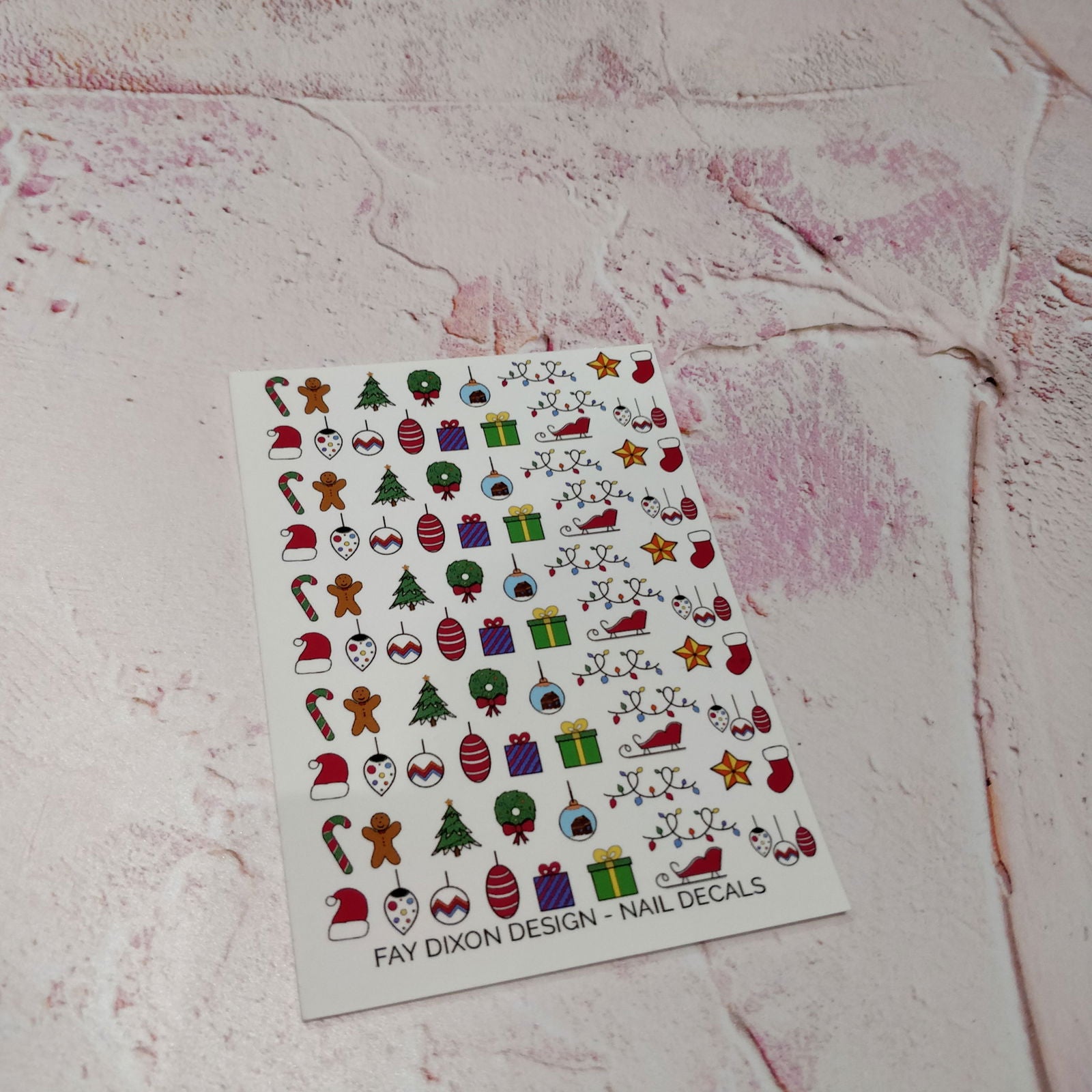 Christmas Waterslide Nail Decals - Fay Dixon Design