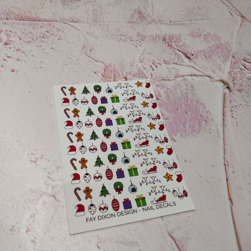 Christmas Waterslide Nail Decals - Fay Dixon Design