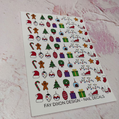 Christmas Waterslide Nail Decals - Fay Dixon Design