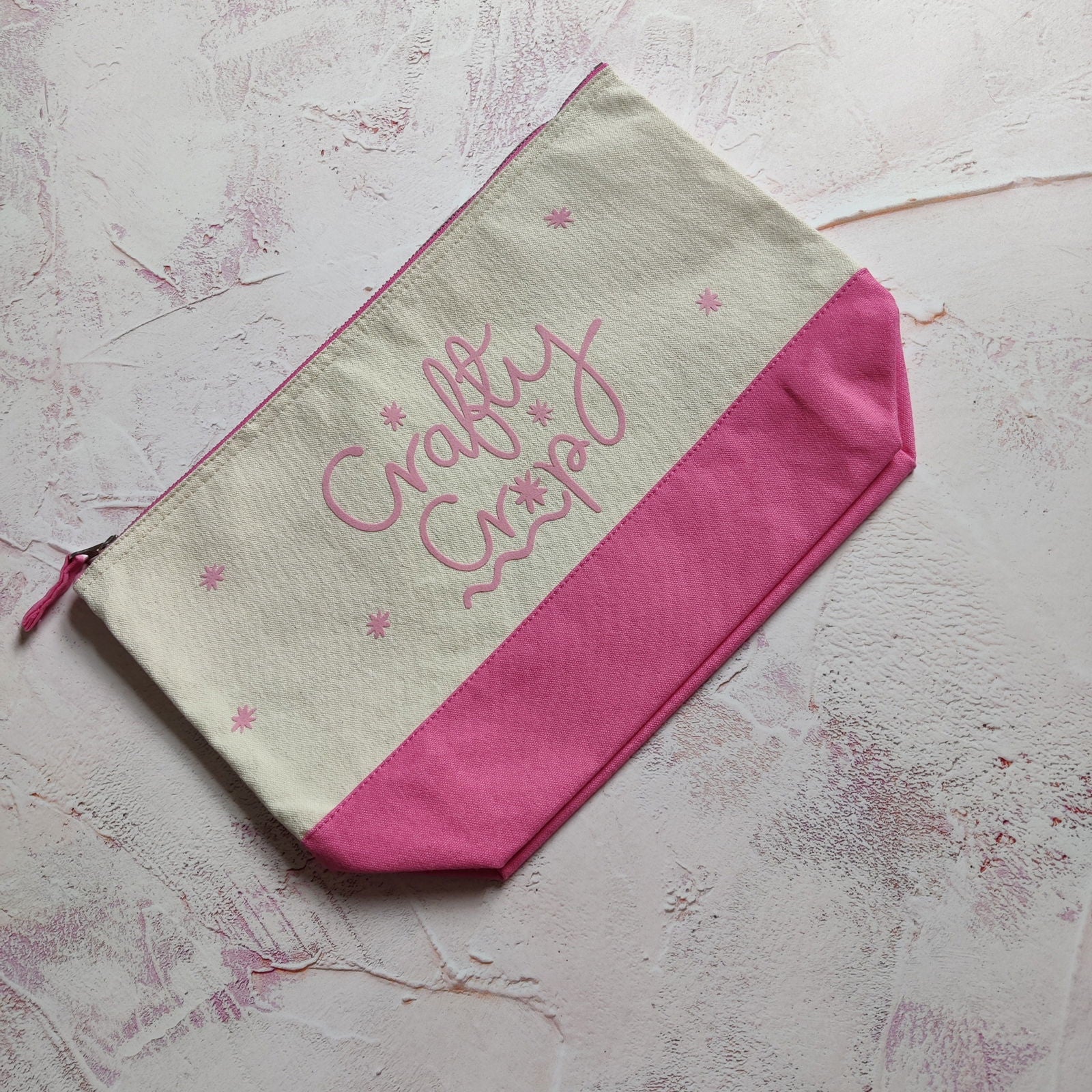 Crafty Crap Flocked Accessory Bag - Fay Dixon Design