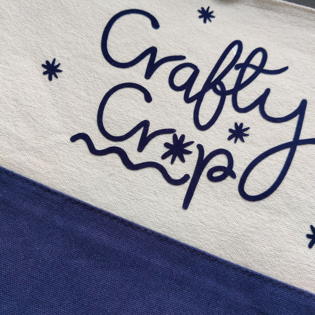 Crafty Crap Flocked Accessory Bag - Fay Dixon Design