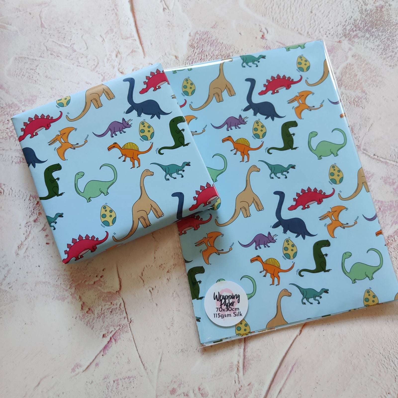 Cute Dinosaur Wrapping Paper - Fay Dixon Design