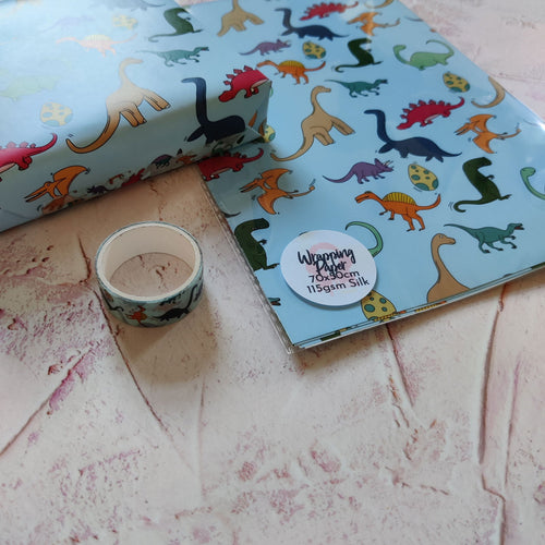 Cute Dinosaur Wrapping Paper - Fay Dixon Design
