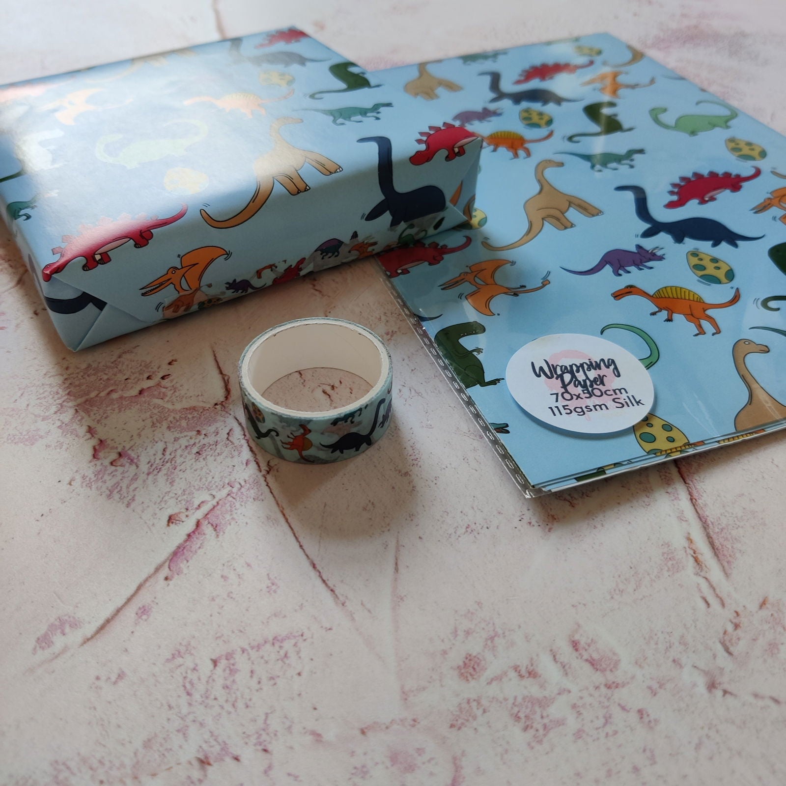 Cute Dinosaur Wrapping Paper - Fay Dixon Design