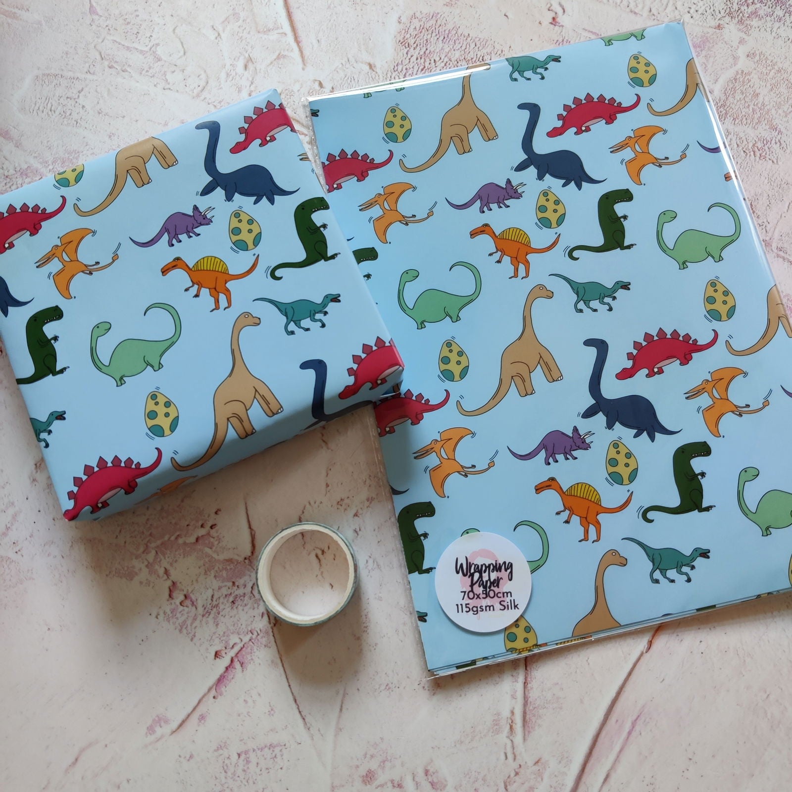 Cute Dinosaur Wrapping Paper - Fay Dixon Design