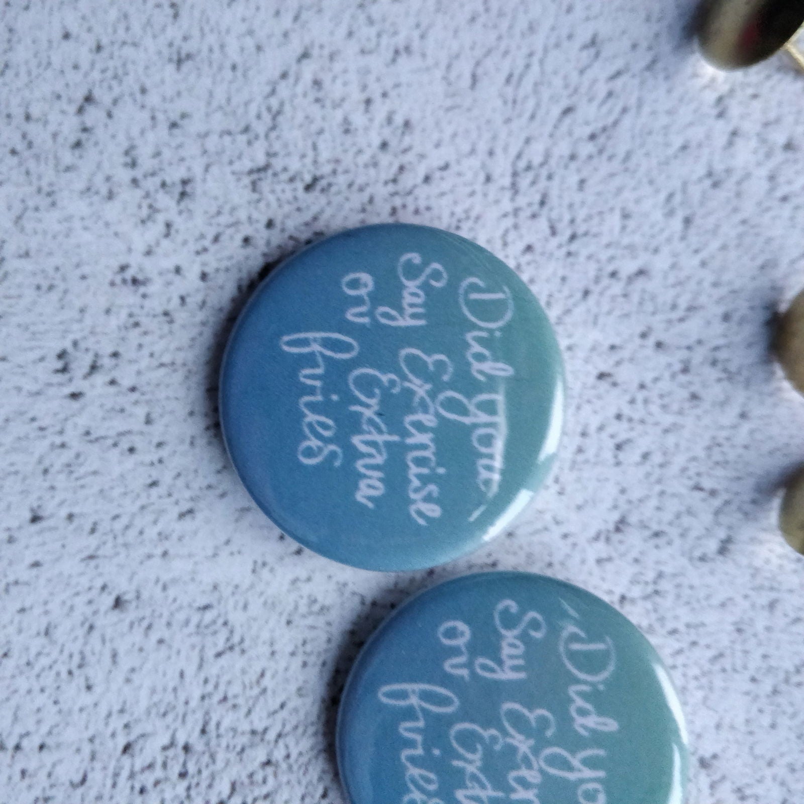 Did you say Exercise ... Badge - Fay Dixon Design