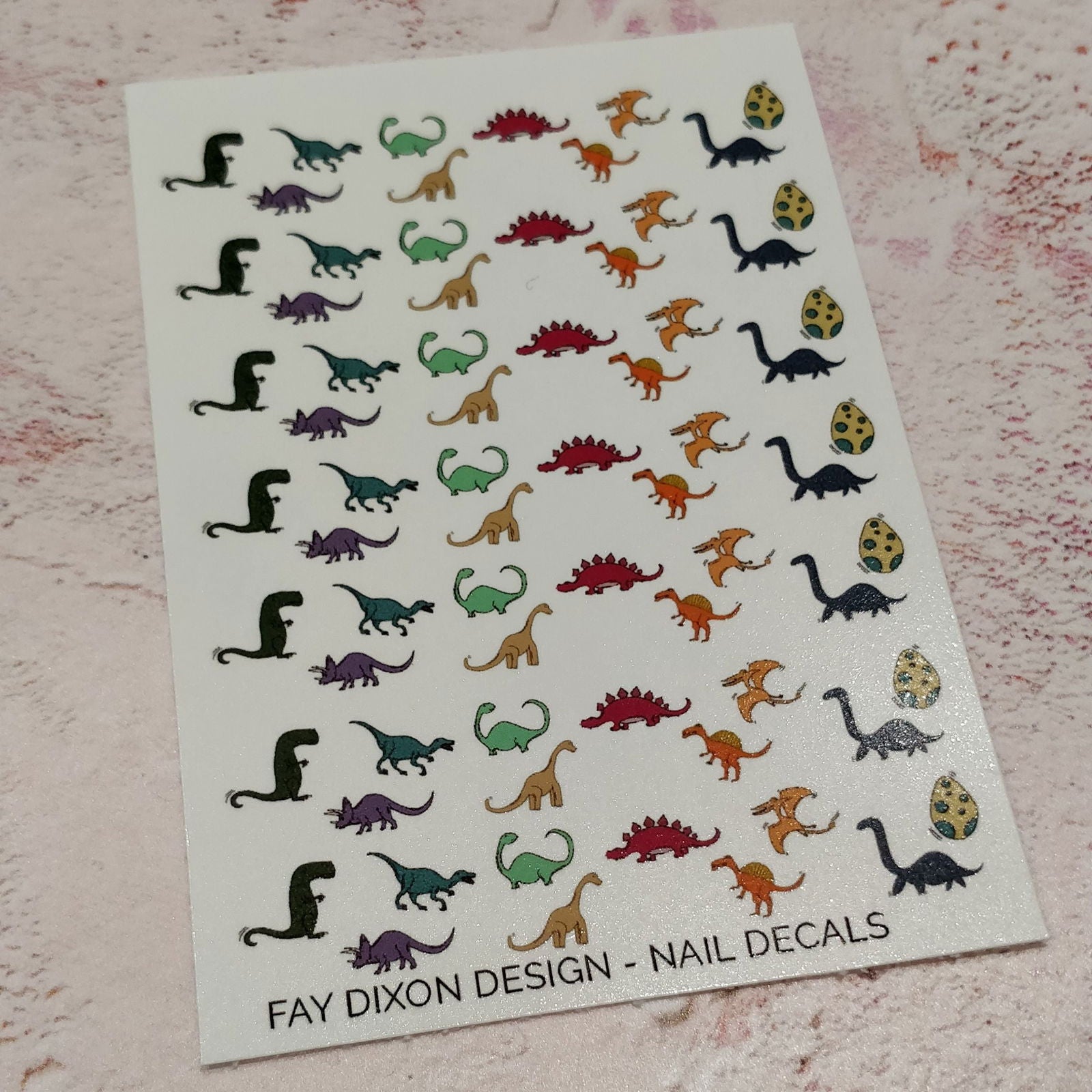 Dinosaur Waterslide Nail Decals - Fay Dixon Design