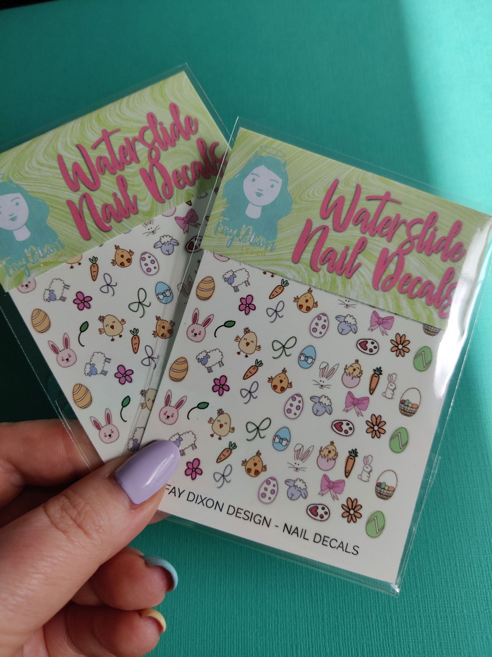 Easter Waterslide Nail Decals - Fay Dixon Design