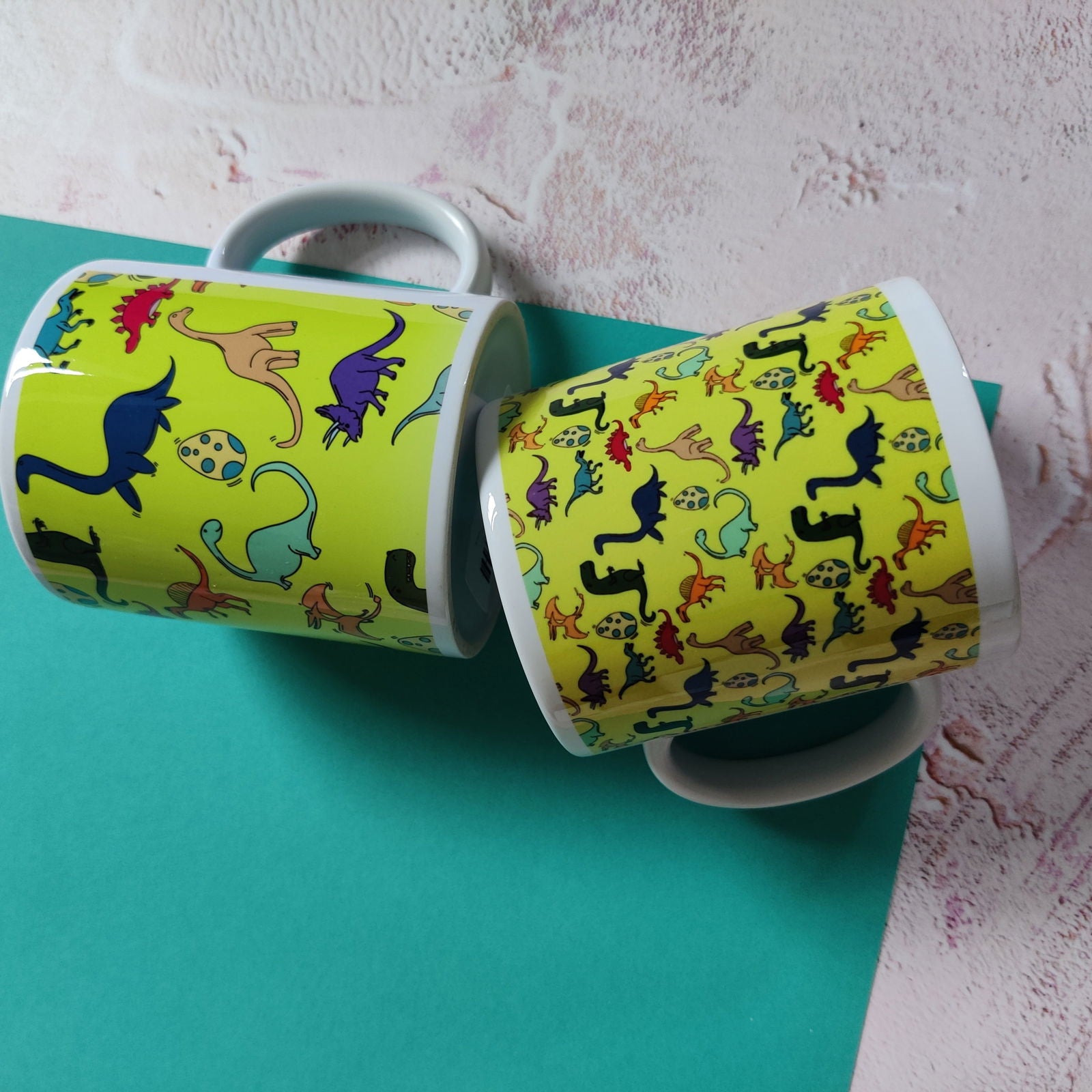 Full Colour Dinosaur Pattern Mug - Fay Dixon Design