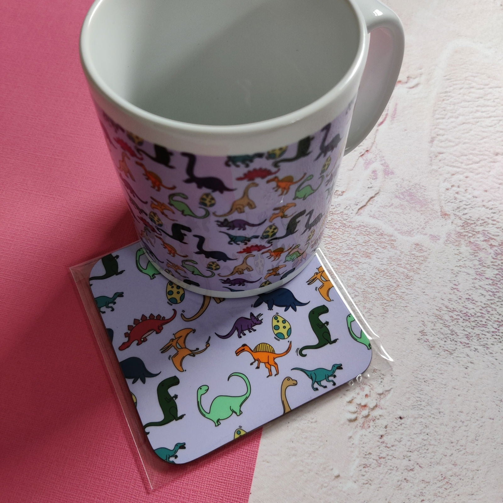 Full Colour Dinosaur Pattern Mug - Fay Dixon Design