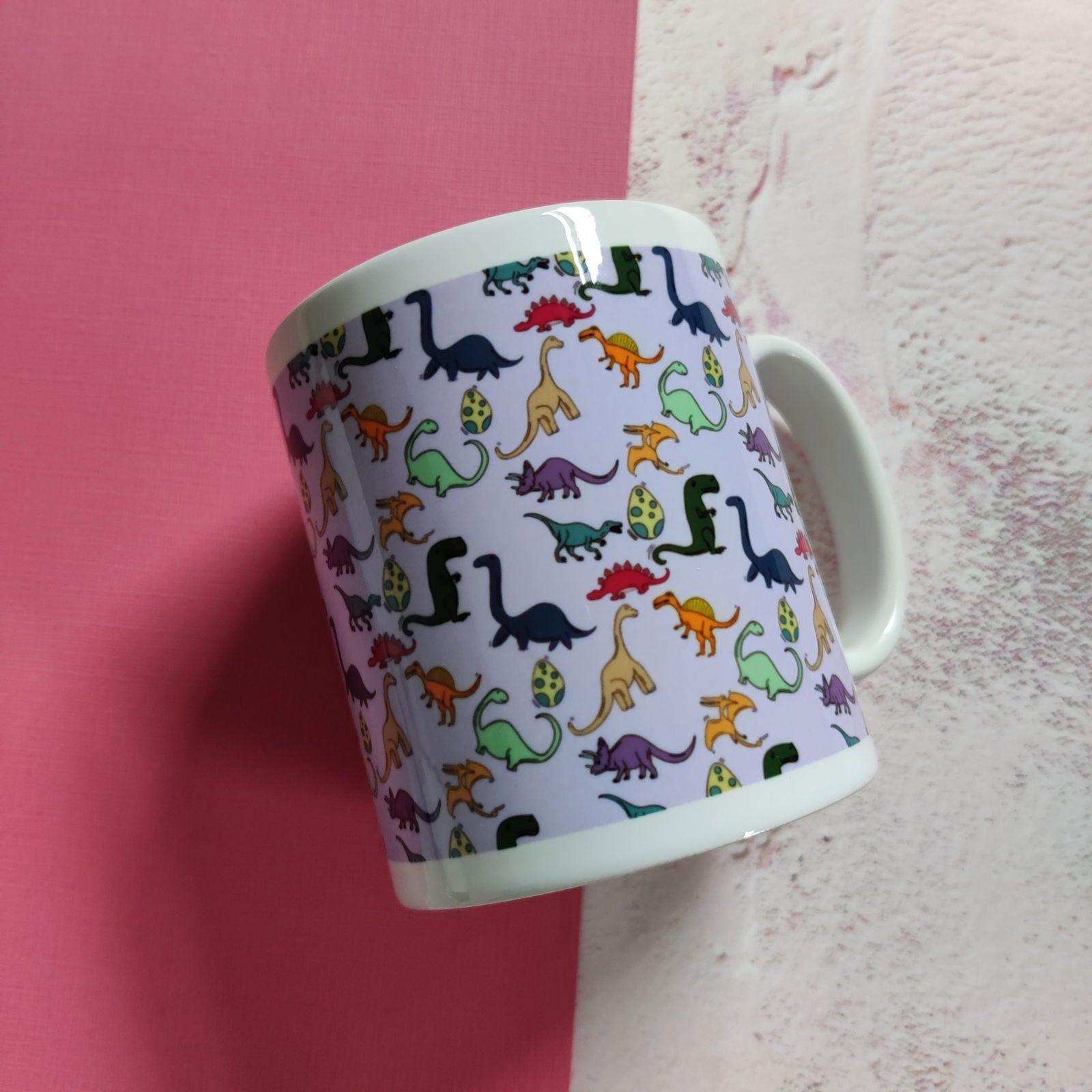 Full Colour Dinosaur Pattern Mug - Fay Dixon Design
