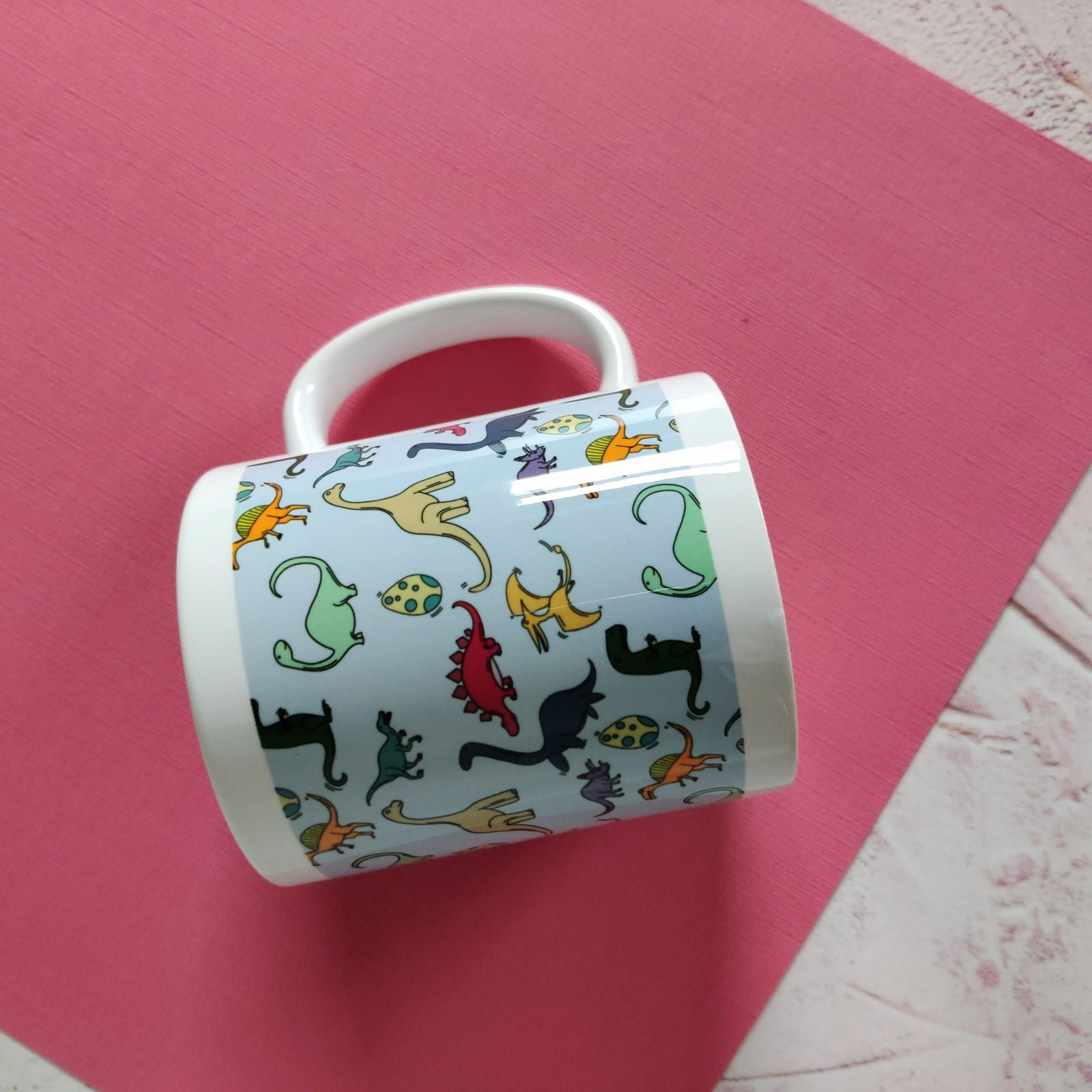 Full Colour Dinosaur Pattern Mug - Fay Dixon Design