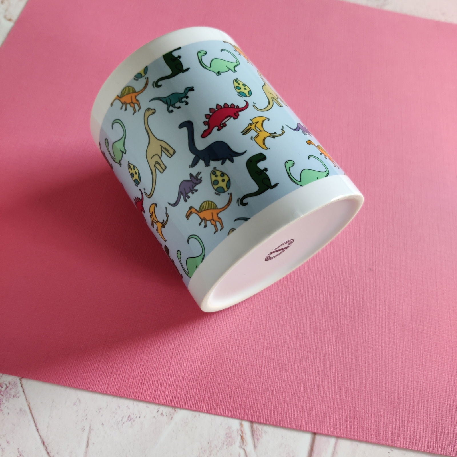 Full Colour Dinosaur Pattern Mug - Fay Dixon Design