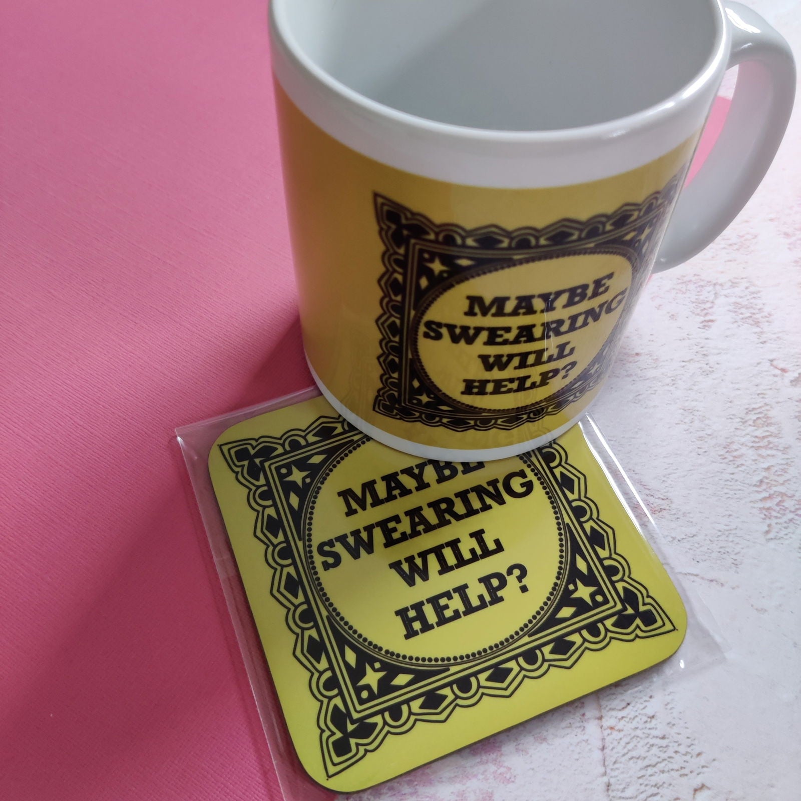 Full Colour Maybe Swearing Will Help Mug - Fay Dixon Design