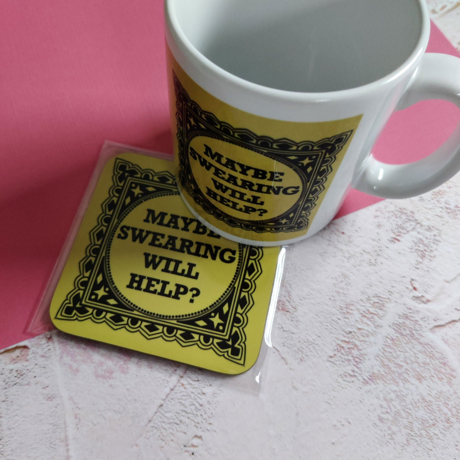 Full Colour Maybe Swearing Will Help Mug - Fay Dixon Design