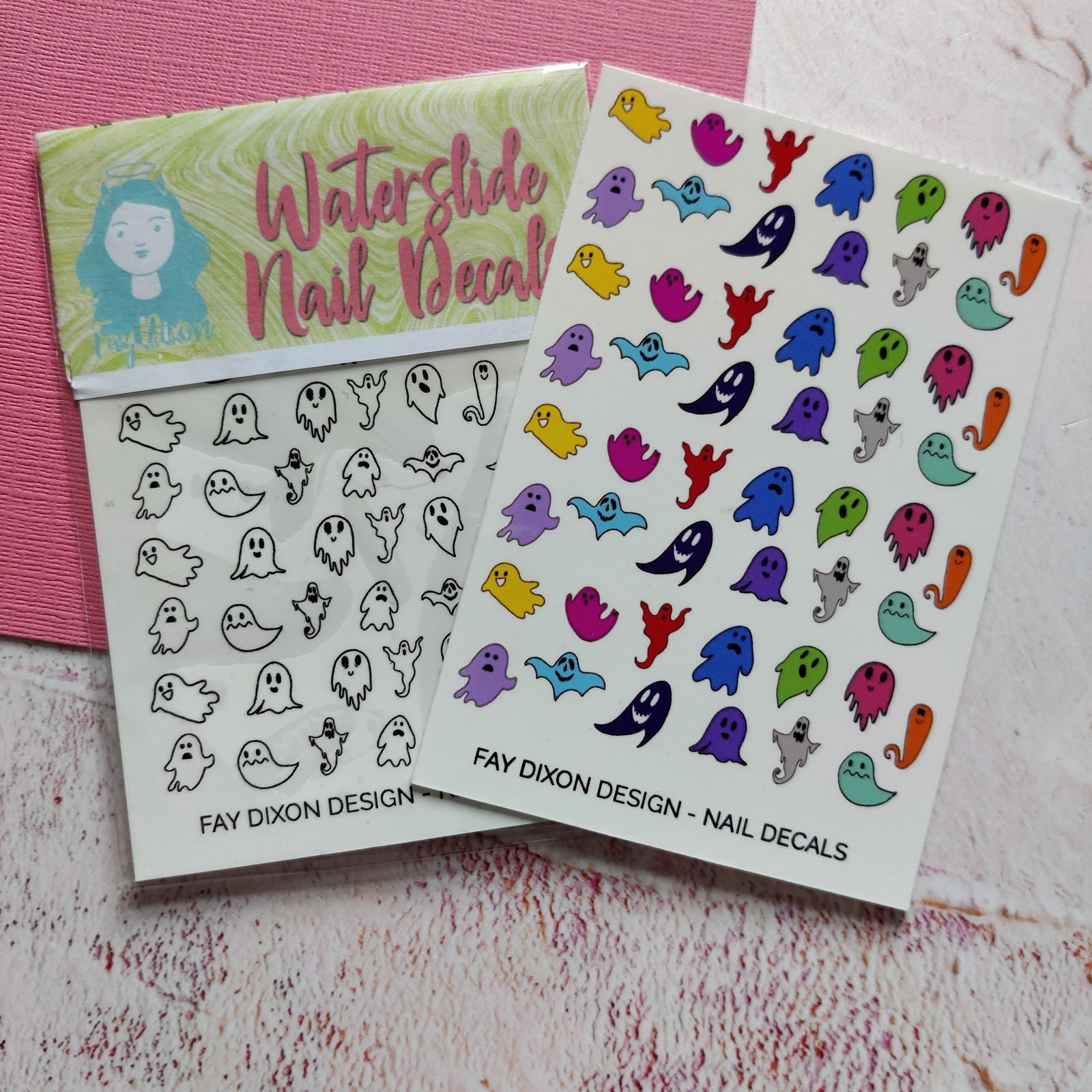 Ghost Waterslide Nail Decals - Fay Dixon Design