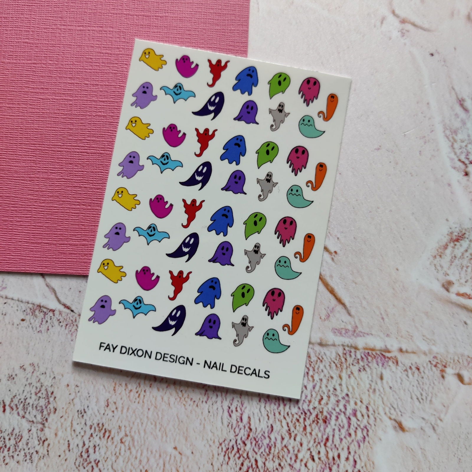 Ghost Waterslide Nail Decals - Fay Dixon Design