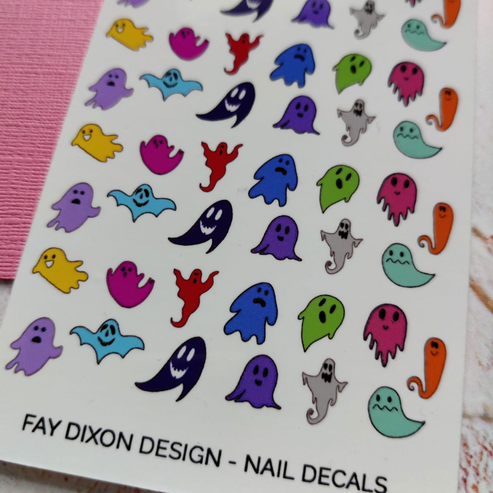 Ghost Waterslide Nail Decals - Fay Dixon Design