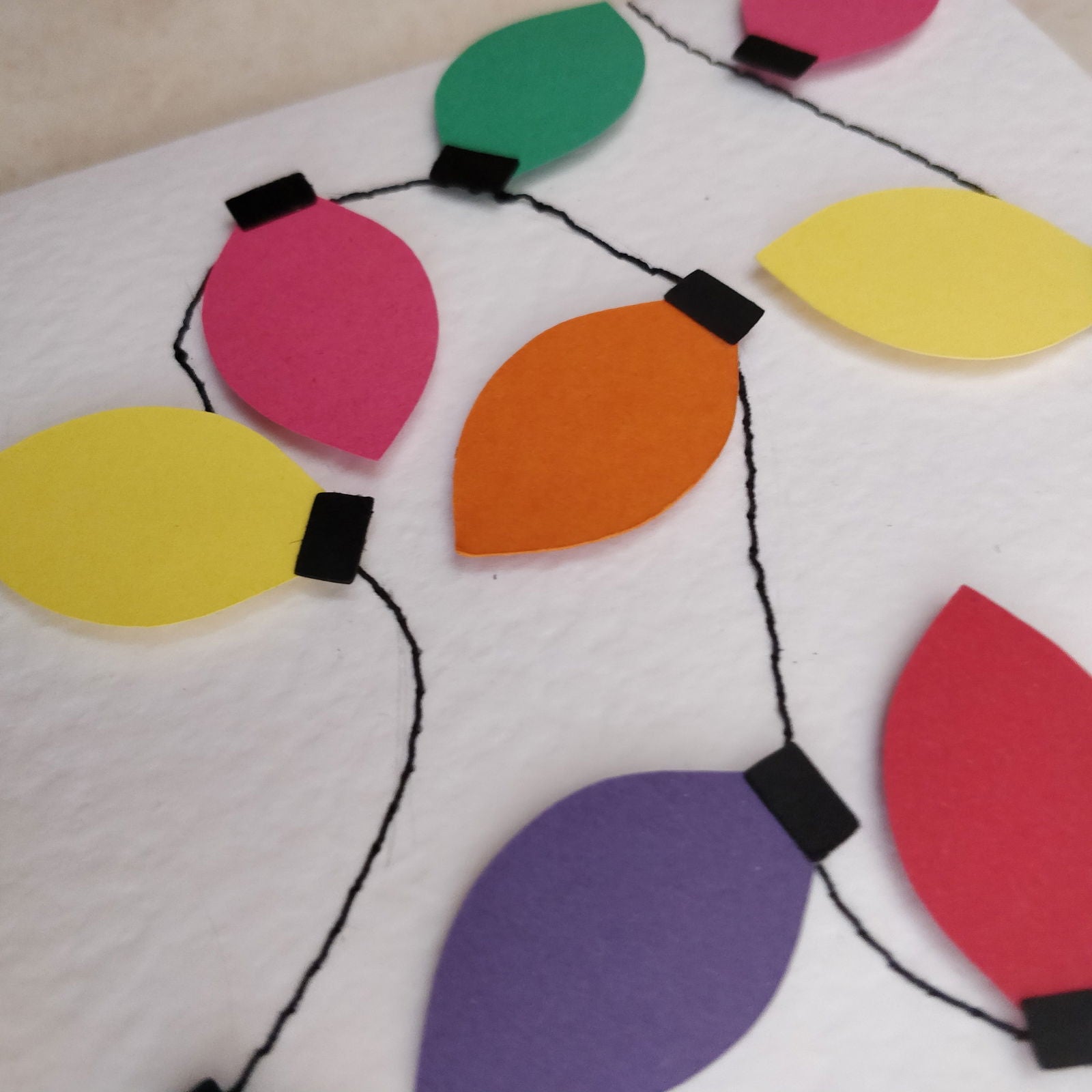 Handmade Fairy Light Greeting Card - Fay Dixon Design