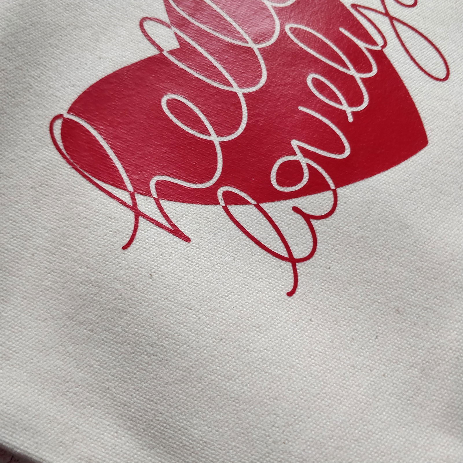 Hello Lovely Cotton Pouch with Wrist Strap - Fay Dixon Design