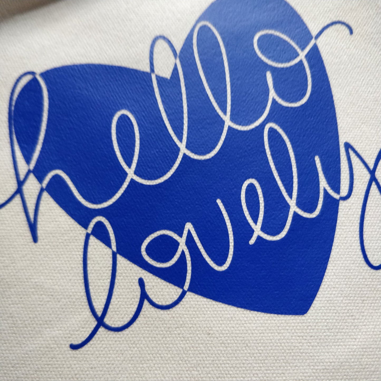 Hello Lovely Cotton Pouch with Wrist Strap - Fay Dixon Design