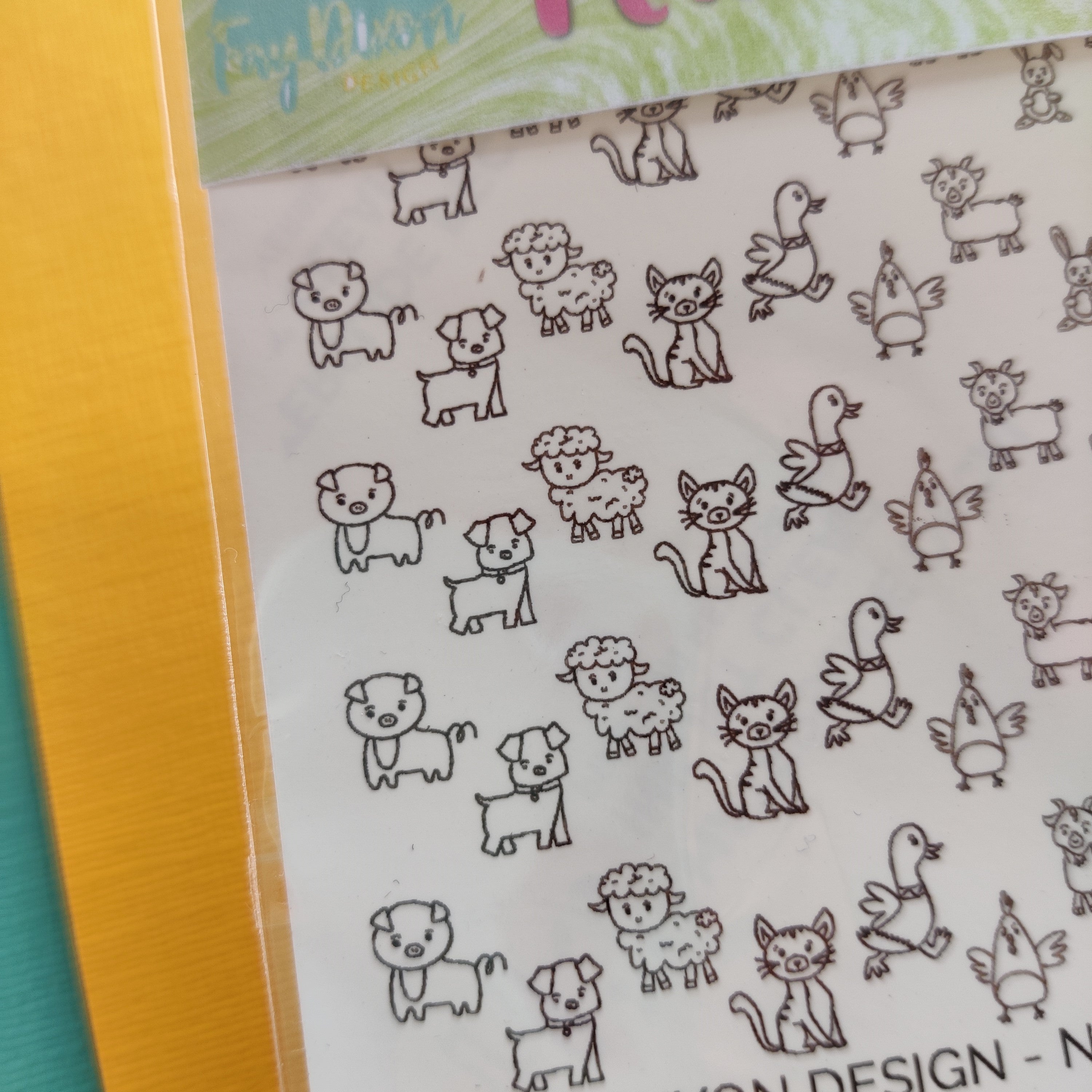 Farm Animal Waterslide Nail Decals
