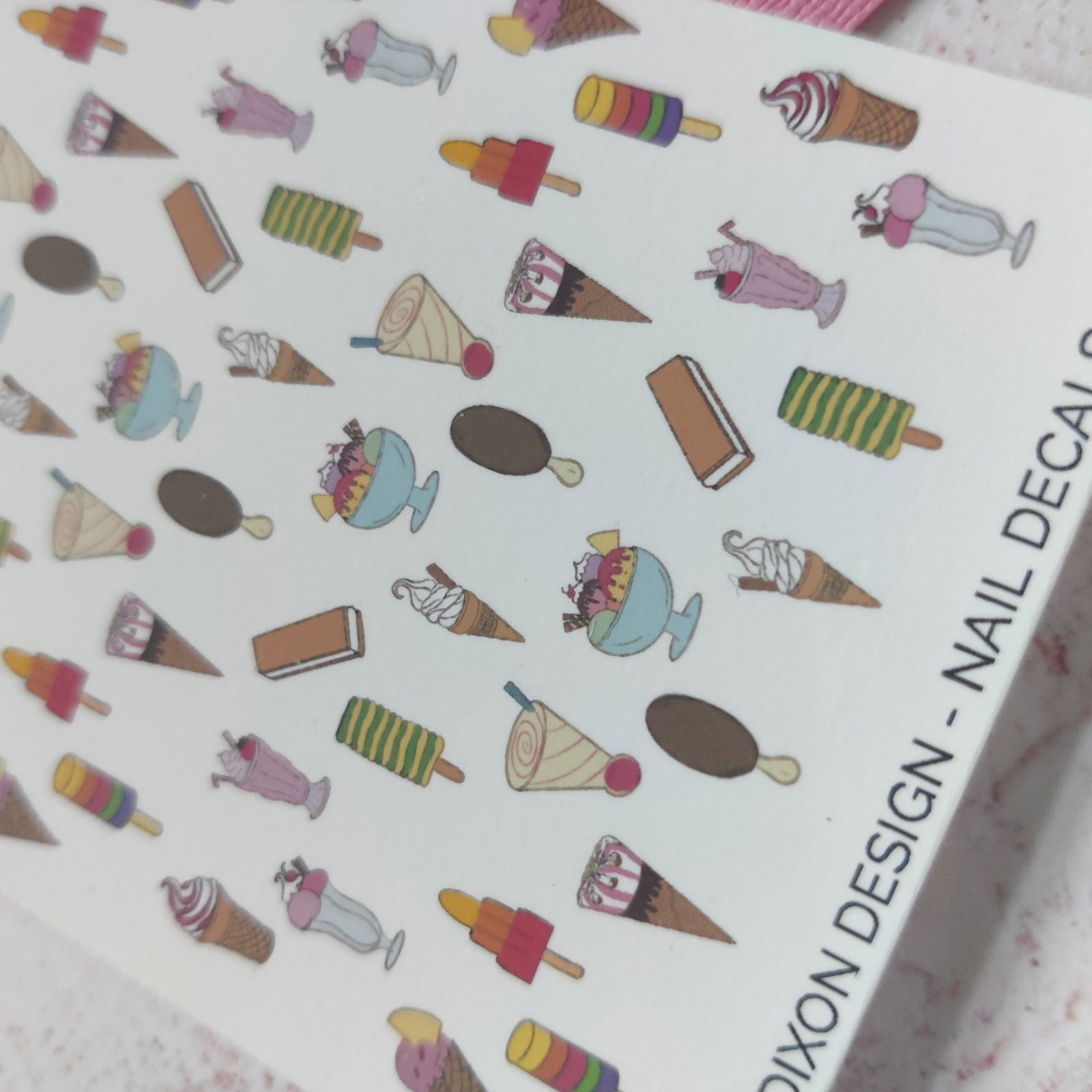 Ice Cream Waterslide Nail Decals - Fay Dixon Design