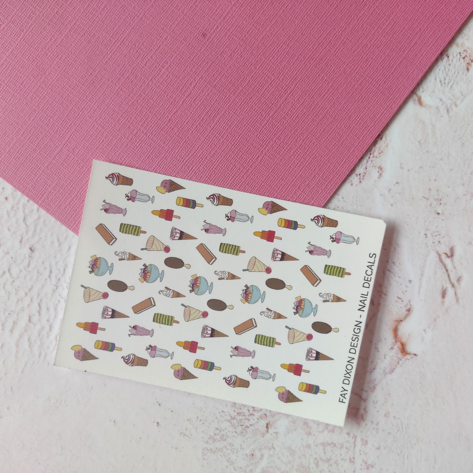 Ice Cream Waterslide Nail Decals - Fay Dixon Design