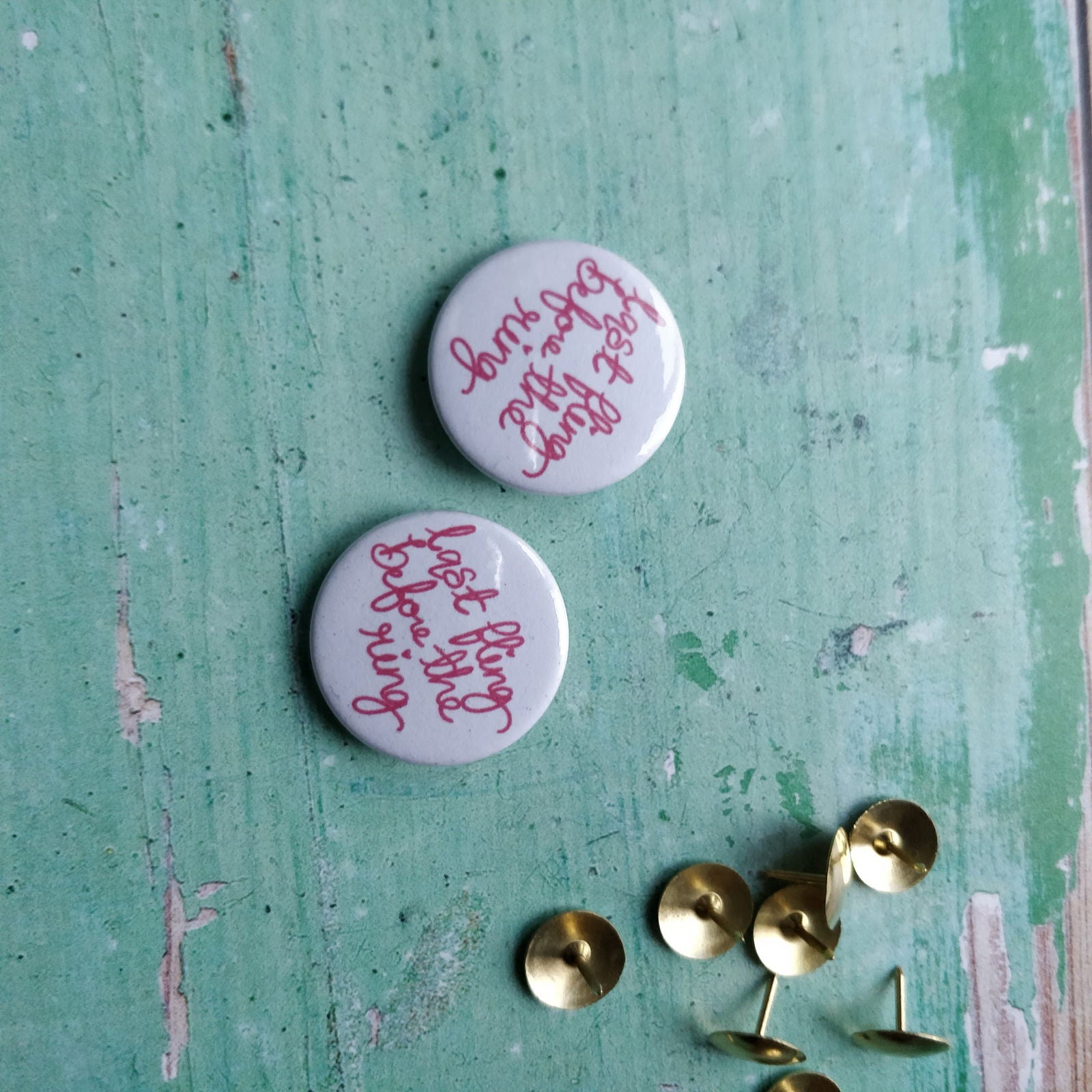 Last fling before the Ring Badge - Fay Dixon Design