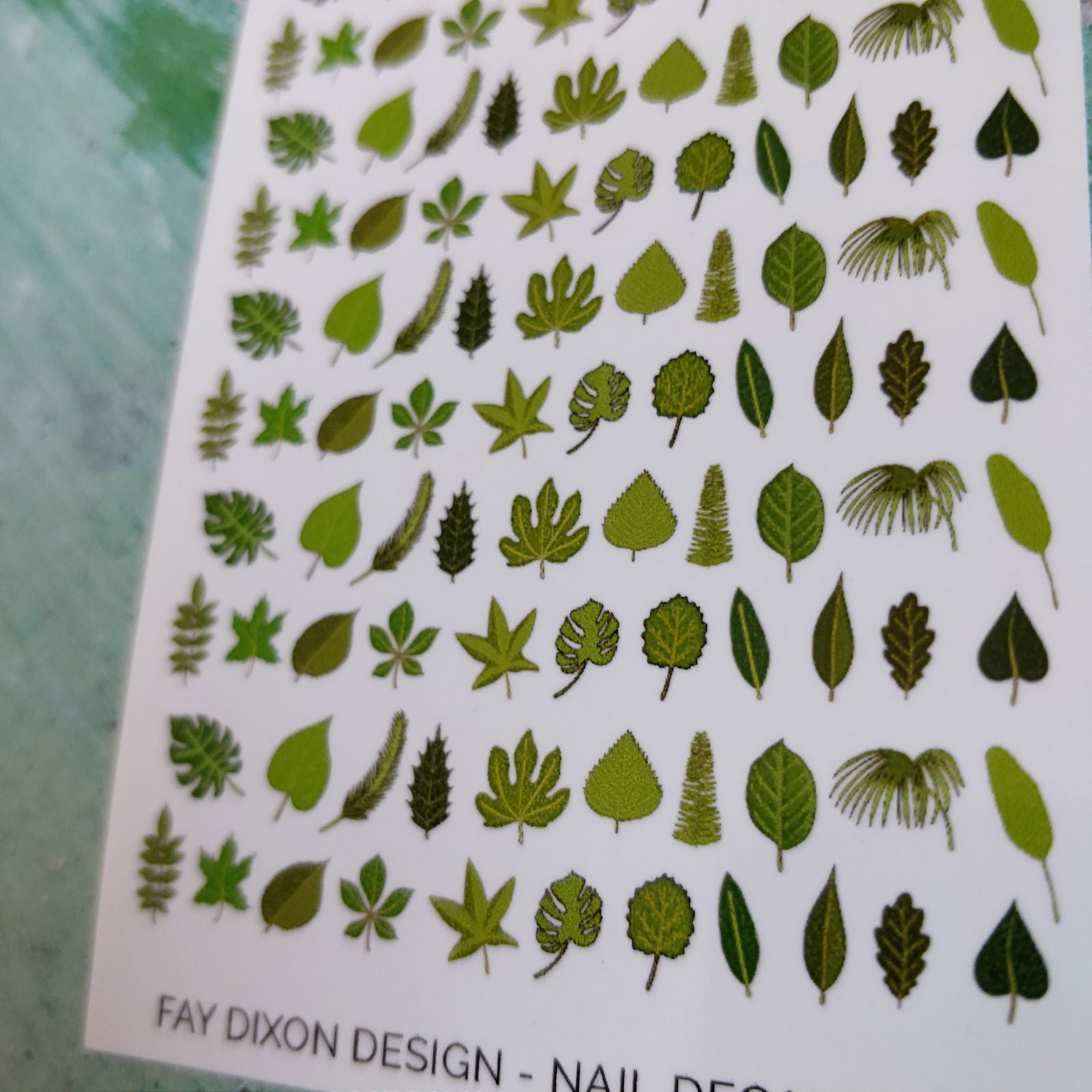 Leaves and Greenery Waterslide Nail Decals - Fay Dixon Design
