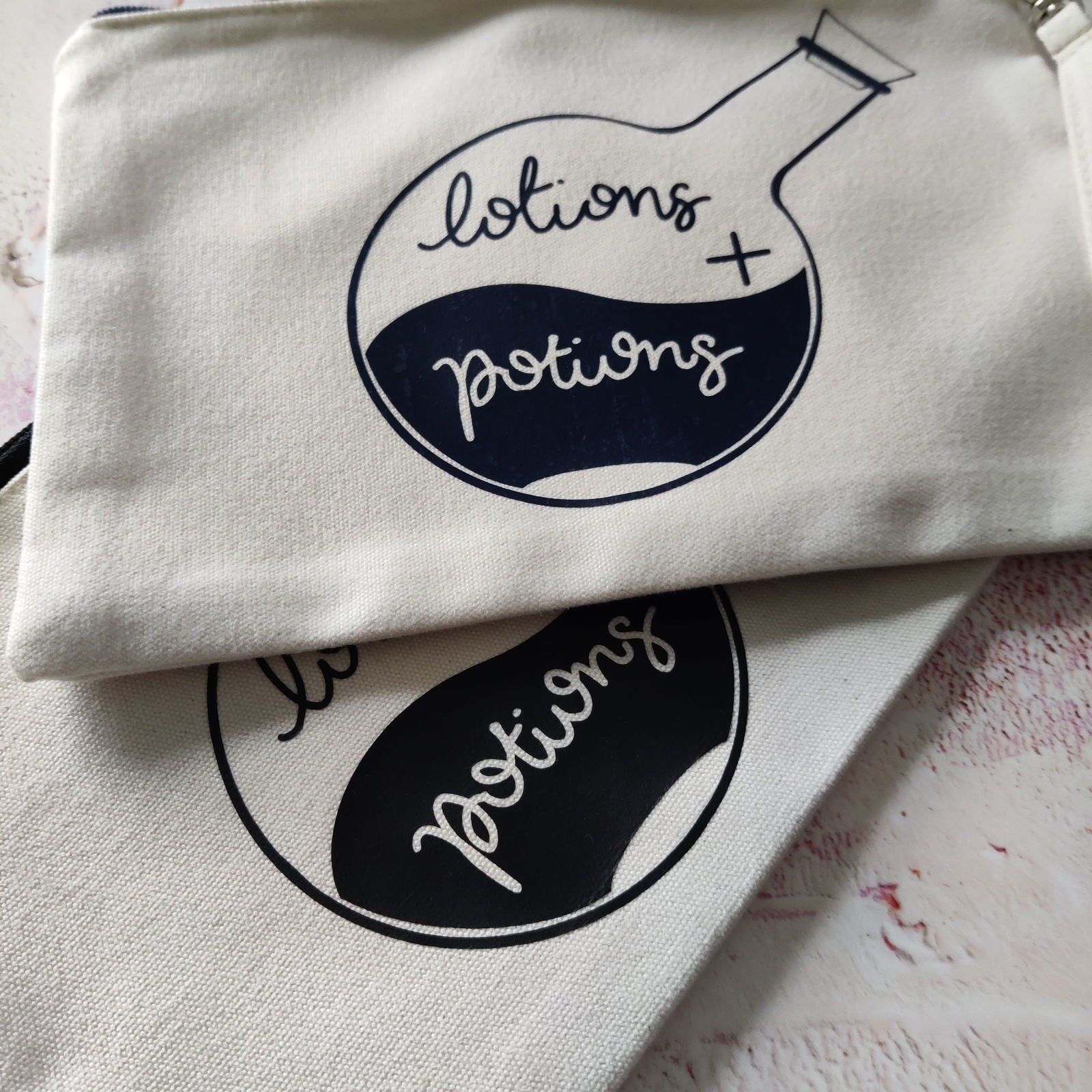 Lotions and Potions Wristlet Pouch - Fay Dixon Design