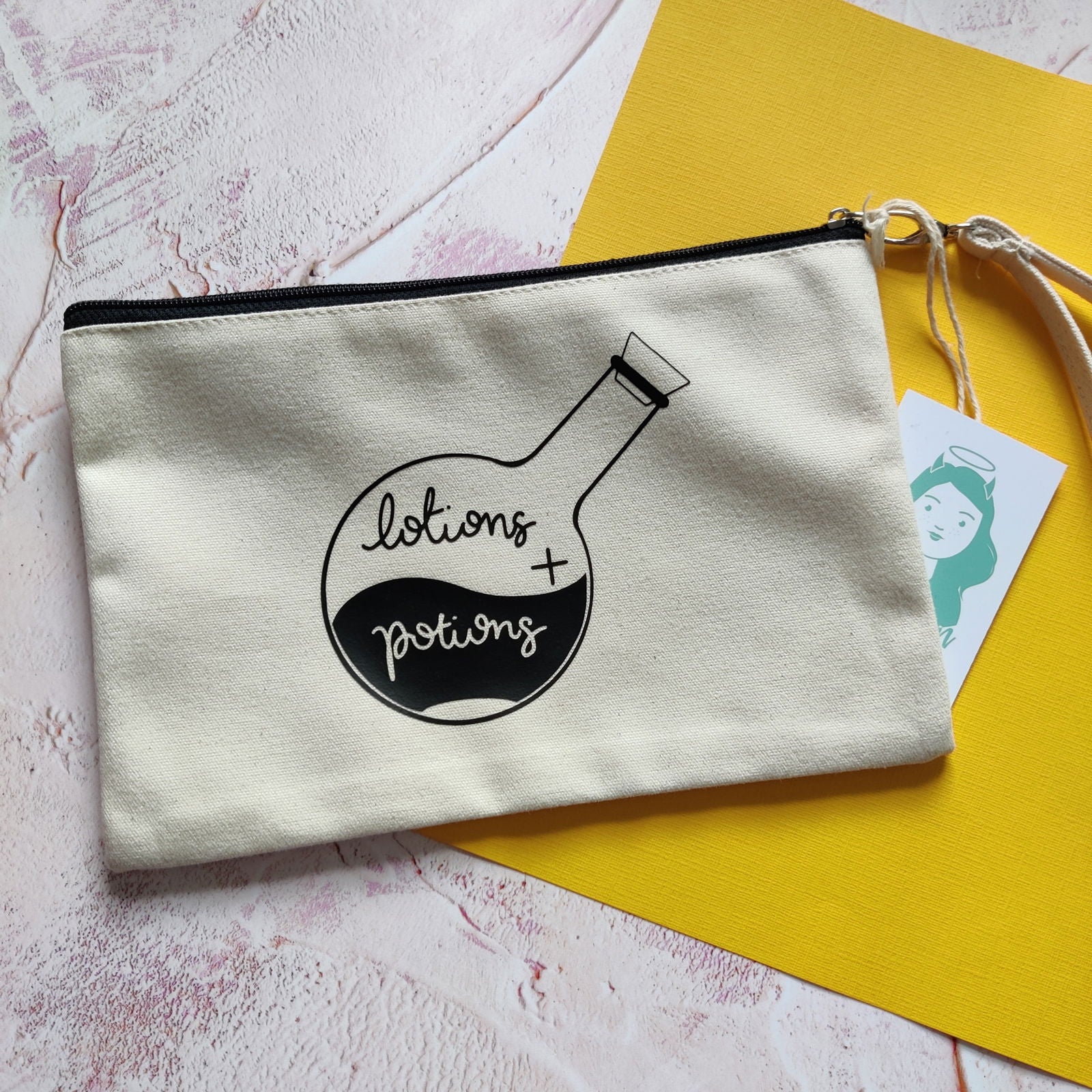 Lotions and Potions Wristlet Pouch - Fay Dixon Design