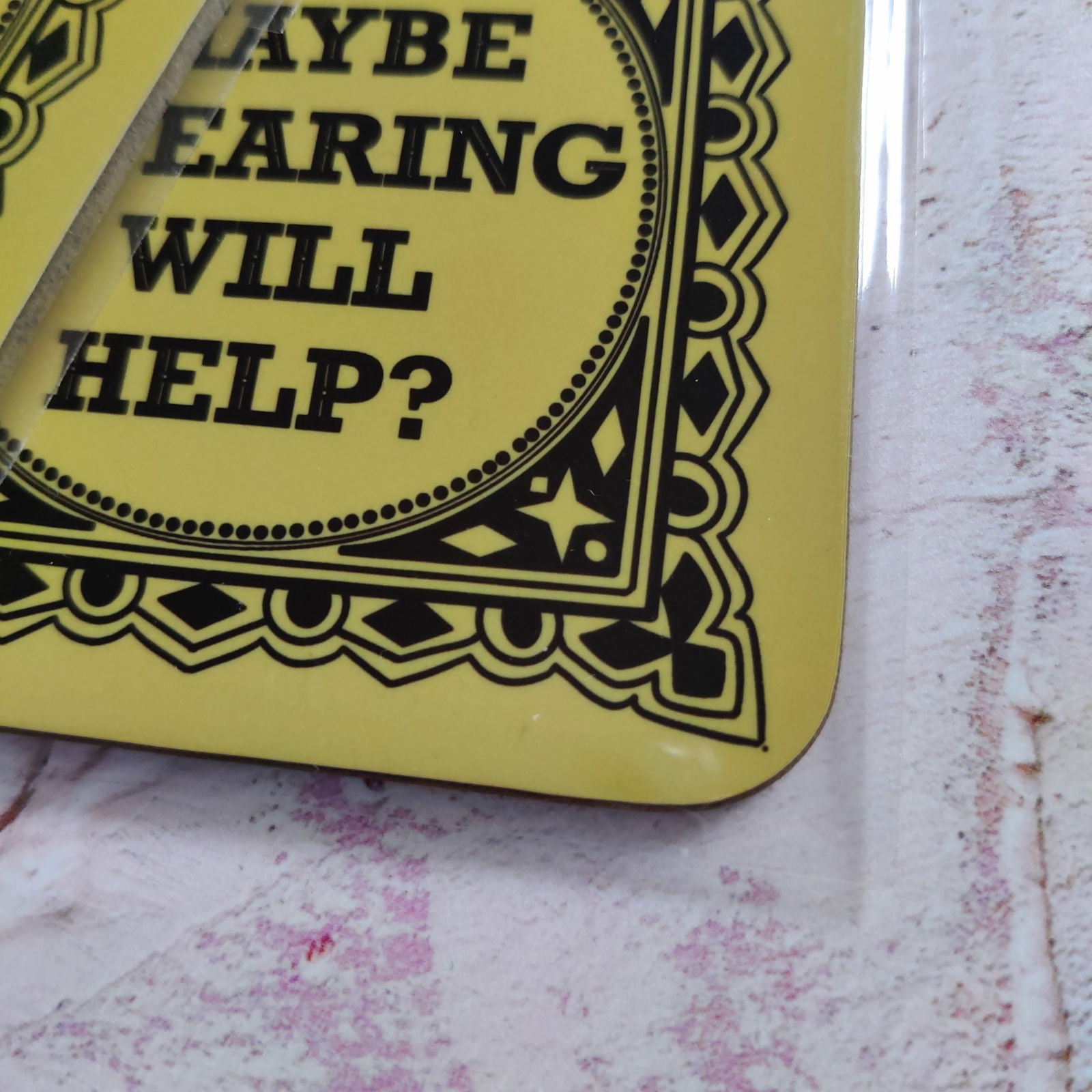 Maybe Swearing Will Help Square Coaster - Fay Dixon Design