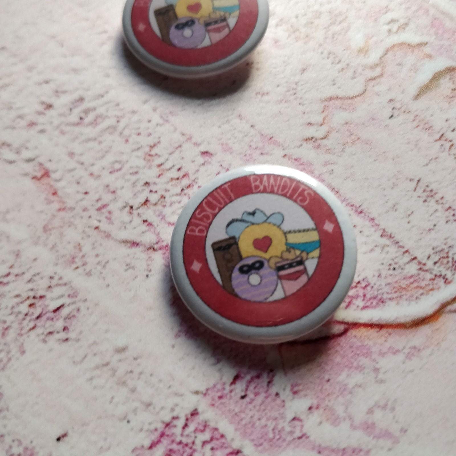 Biscuit Bandits Illustrated Badge/Mirror - Fay Dixon Design