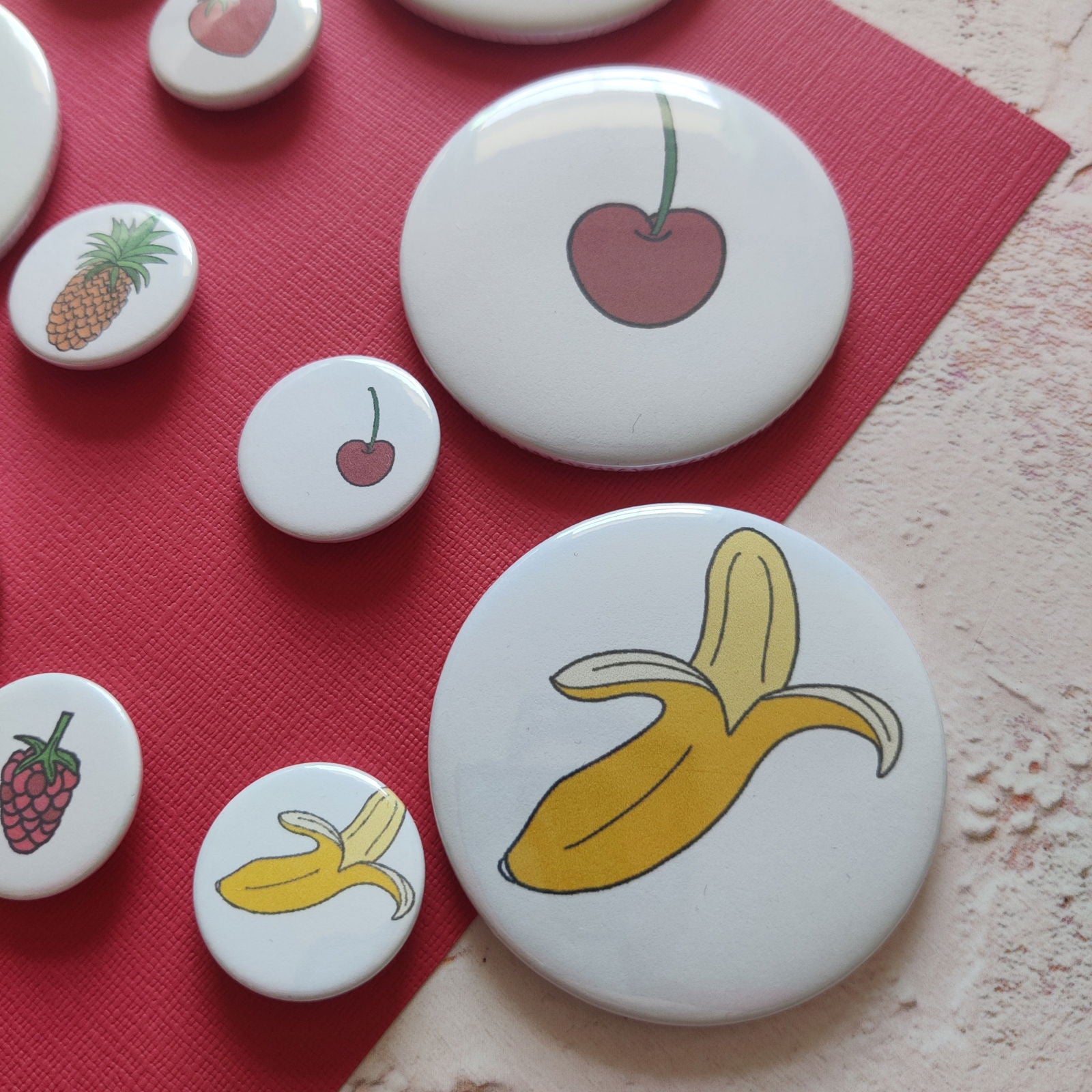 Illustrated Fruit Illustrated Badge/Mirror - Fay Dixon Design
