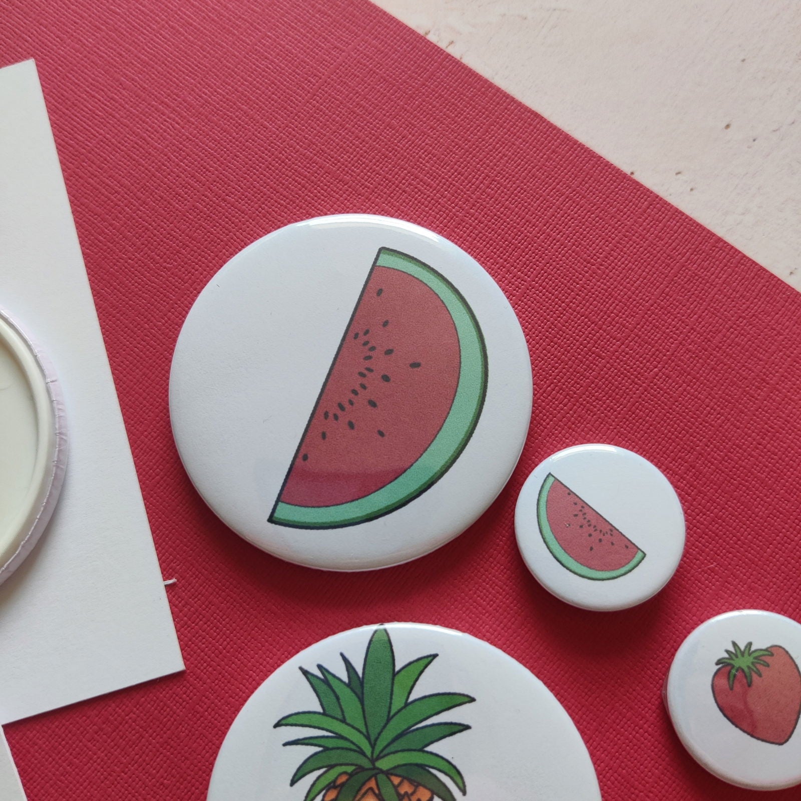 Illustrated Fruit Illustrated Badge/Mirror - Fay Dixon Design