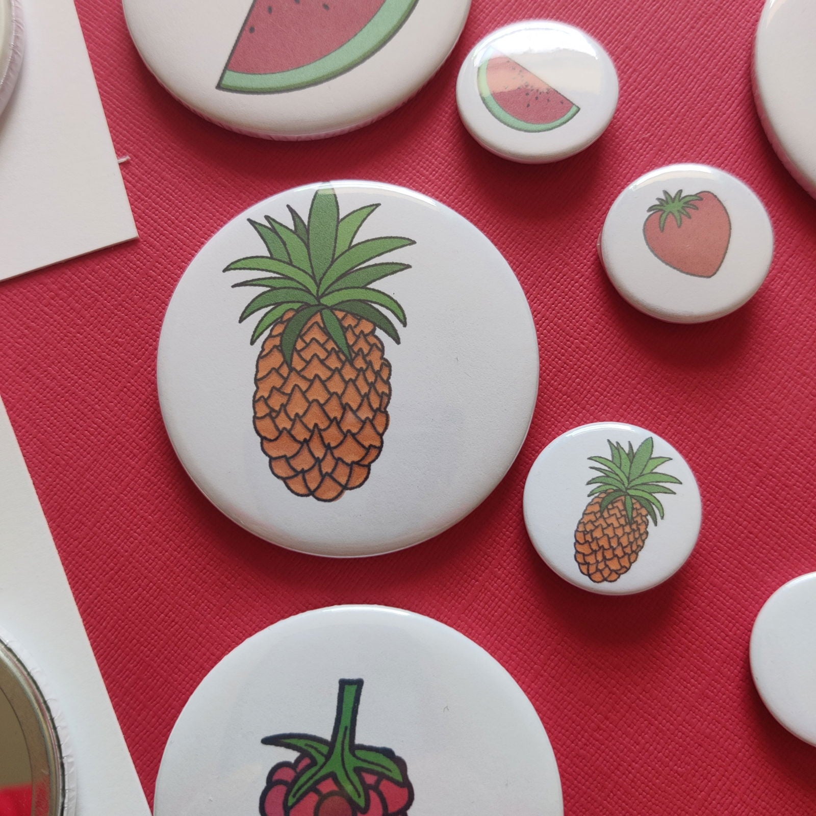 Illustrated Fruit Illustrated Badge/Mirror - Fay Dixon Design