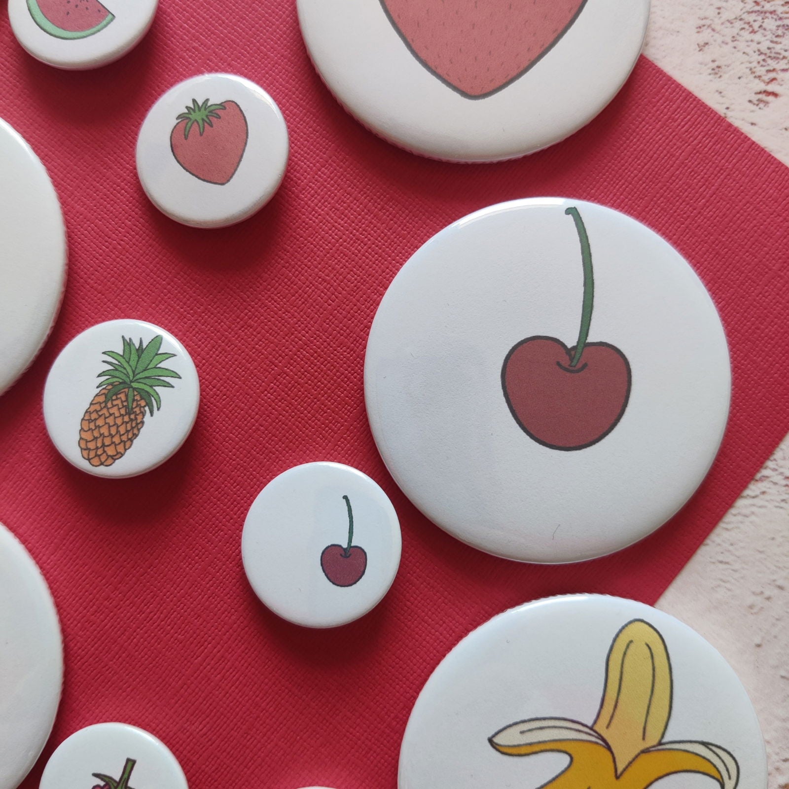 Illustrated Fruit Illustrated Badge/Mirror - Fay Dixon Design