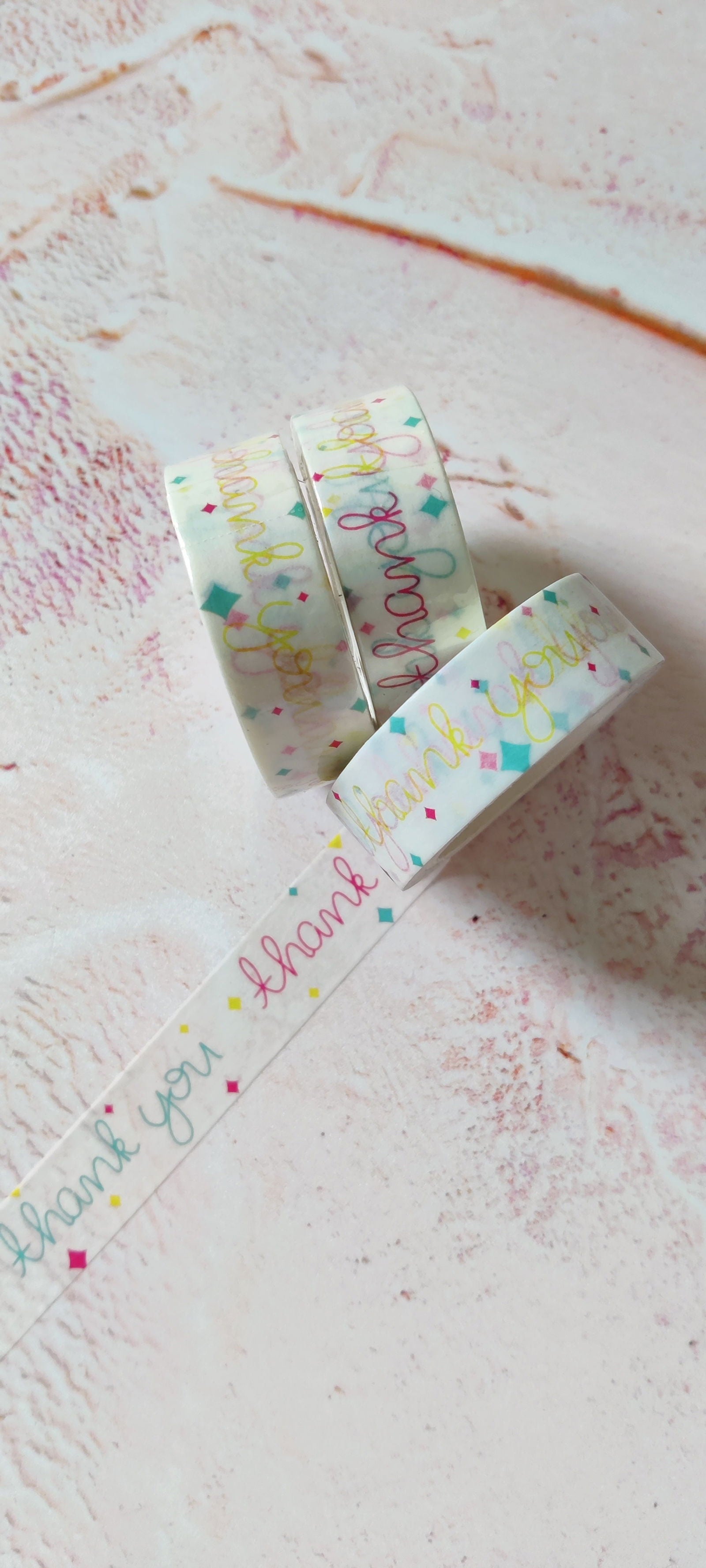 Multi-coloured Thank You Washi Tape - Fay Dixon Design