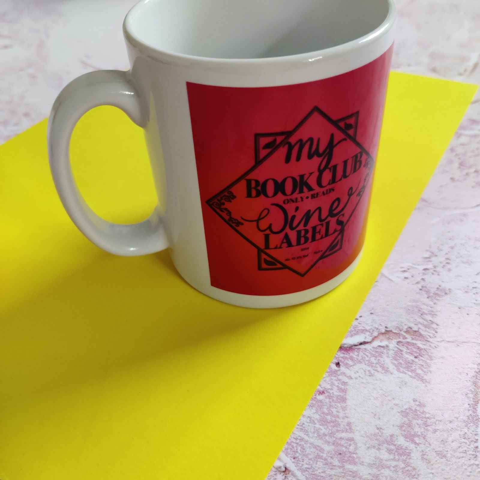 My Book Club only Read wine labels Mug - Fay Dixon Design