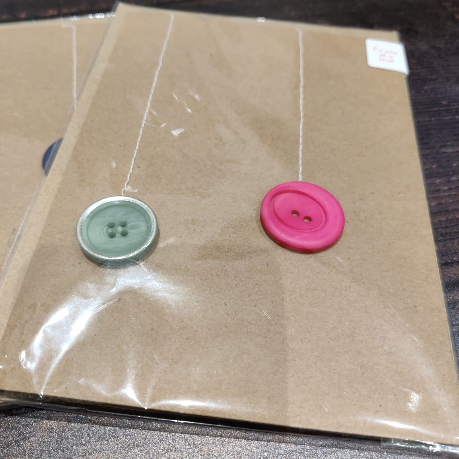 OLD Kraft Button Bauble cards - Fay Dixon Design